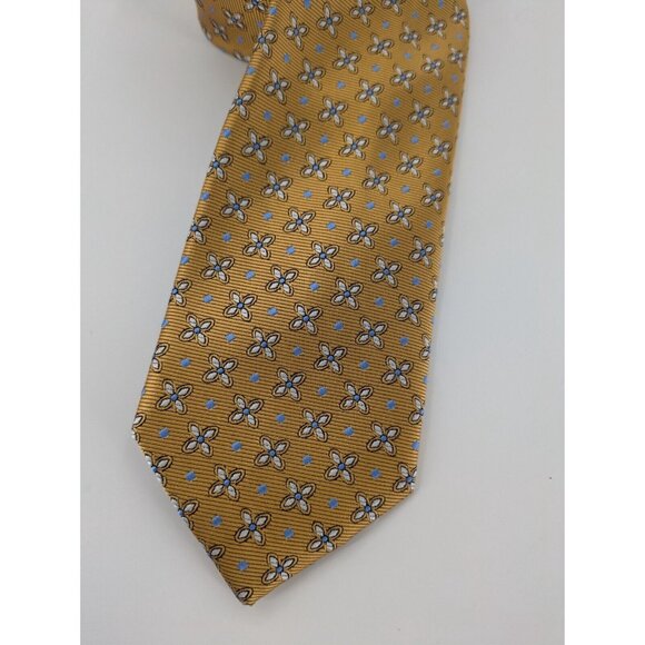 NWT JOS A. BANK Yellow Floral‎ Neck Tie 100% SILK HERITAGE COLLECTION - Picture 10 of 10